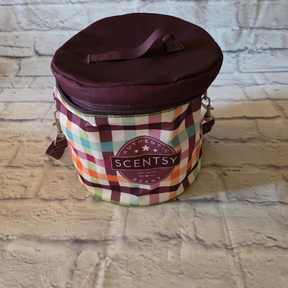 Scentsy Multicolor Insulated Plaid Storage Bag